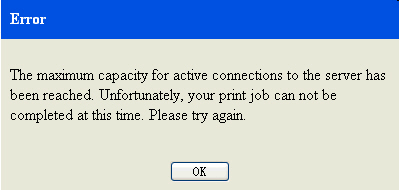 This picture is the screen capture of an Error window example.